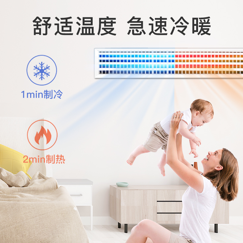 奥克斯(AUX)中央空调 大6匹全直流变频冷暖电辅 1级能效多联机DLR-H160W(U1)一拖五 适用105-140㎡