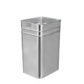 聚远方形垃圾桶铁皮不锈钢方形 20x20x38cm