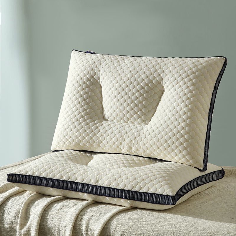 枕头柔软枕芯家用一对装单人枕头枕头一只 一只装+枕套【品质保证】 水立方云端护颈枕-【中枕】