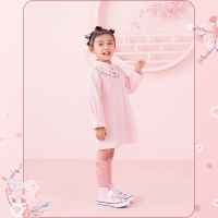 英氏童装儿童裙子女童汉服国风长袖连衣裙YRLAJ30480A01