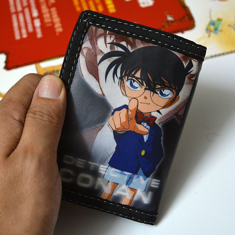 学生动漫钱包横款帆布海贼王火影柯南儿童皮夹中学生高中生3折款海贼