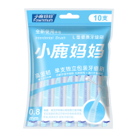 小鹿妈妈(FAWN MUM)经典L型牙缝刷间隙刷牙间刷0.8mm 10支/袋