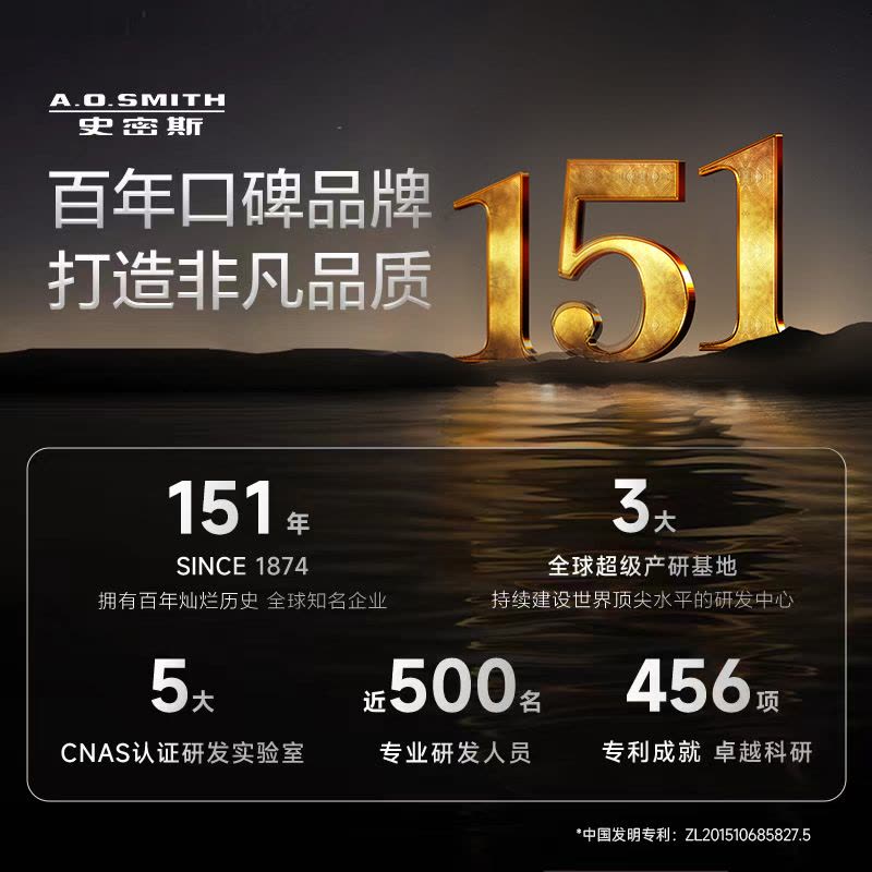 AO史密斯60升电热水器 无地线可安装 专利安全隔电 金圭内胆 速热节能 一键中温保温E60VDS 预约洗浴图片