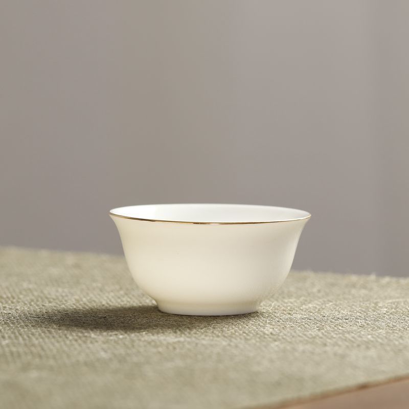 德化羊脂玉白瓷盖碗茶杯大号泡茶三才碗功夫陶瓷茶碗套装家用单个视频