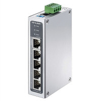 TP-LINK TL-SF1005工业级 5口百兆铝合金外壳导轨式壁挂VLAN以太网耐高温工业交换机