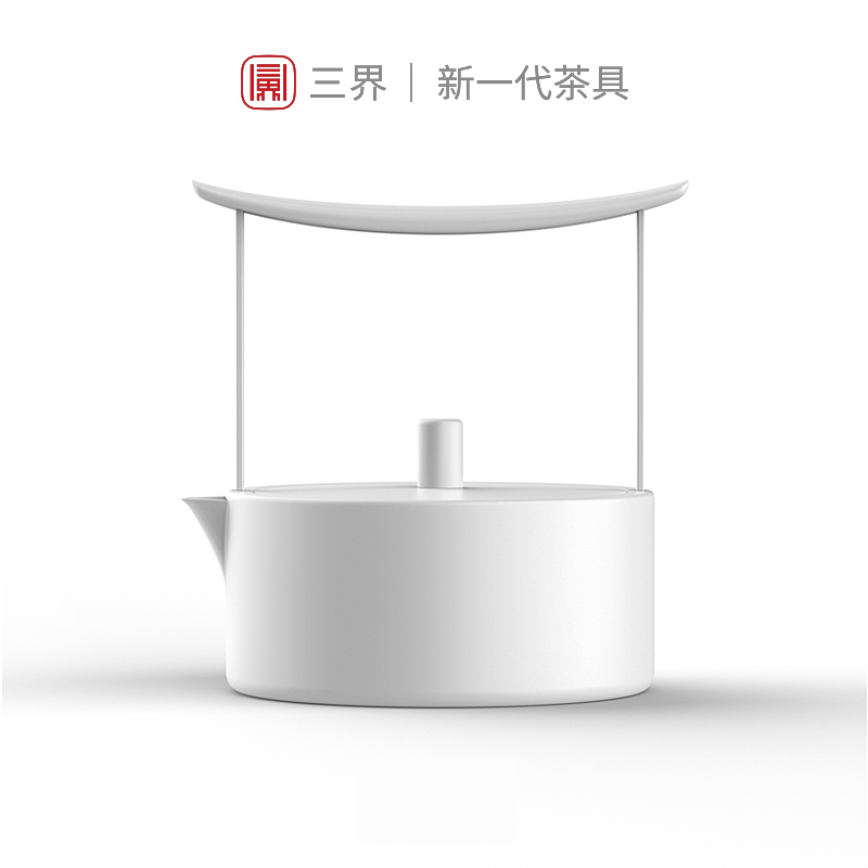 [苏宁自营]三界茶具 西壶电陶炉复古烧水壶 简约创意不锈钢煮茶壶家用泡茶烧水煮茶器迷你壶(白色)