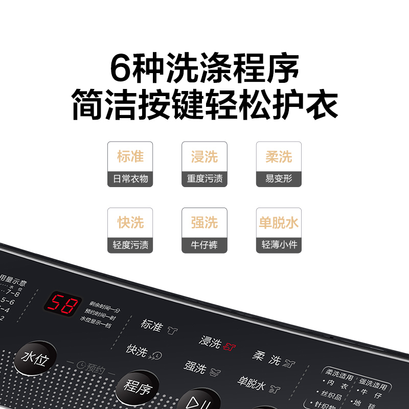 美的 全自动 8KG 波轮洗衣机MB80V33B