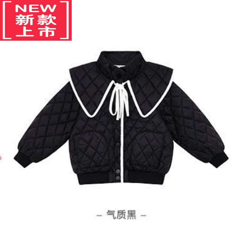 可莉允女童秋冬棉服外套2022新款儿童冬装加厚羽绒棉衣女宝宝中小童洋气