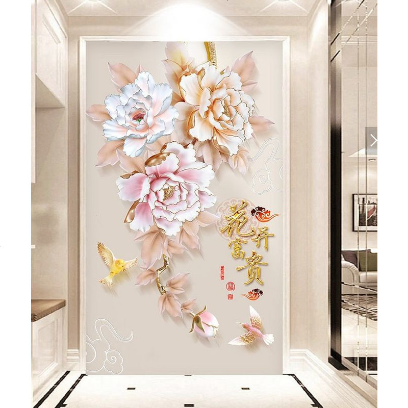 富贵花开 满钻钻石画 贴钻十字绣钻石绣 点钻粘砖石画2新款客厅