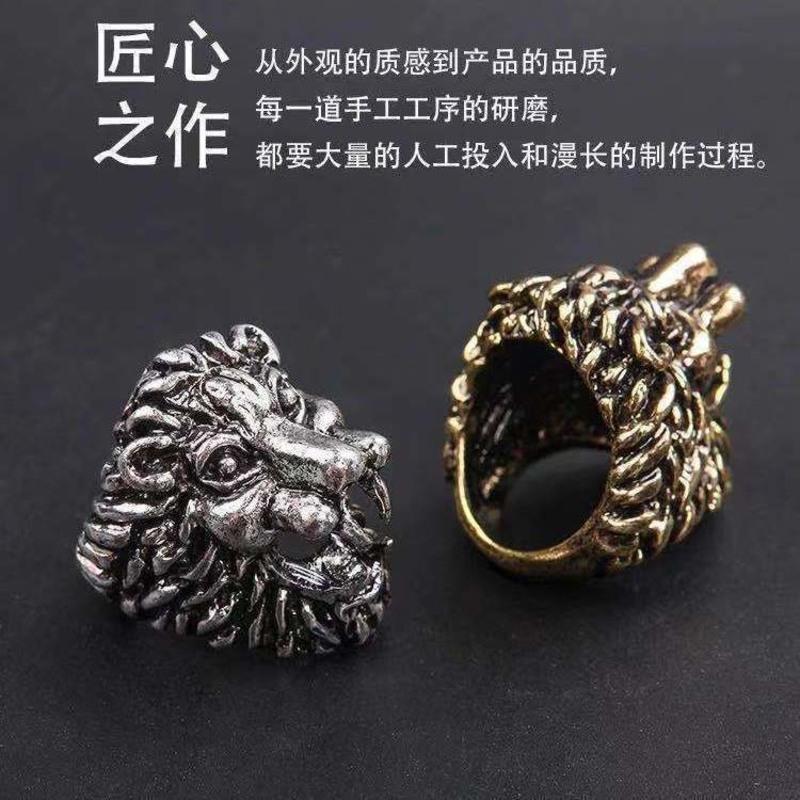 烟托烟架抽烟指环创意戒指狮子王烟支架戒指夹子男士夹烟神器戒指复古