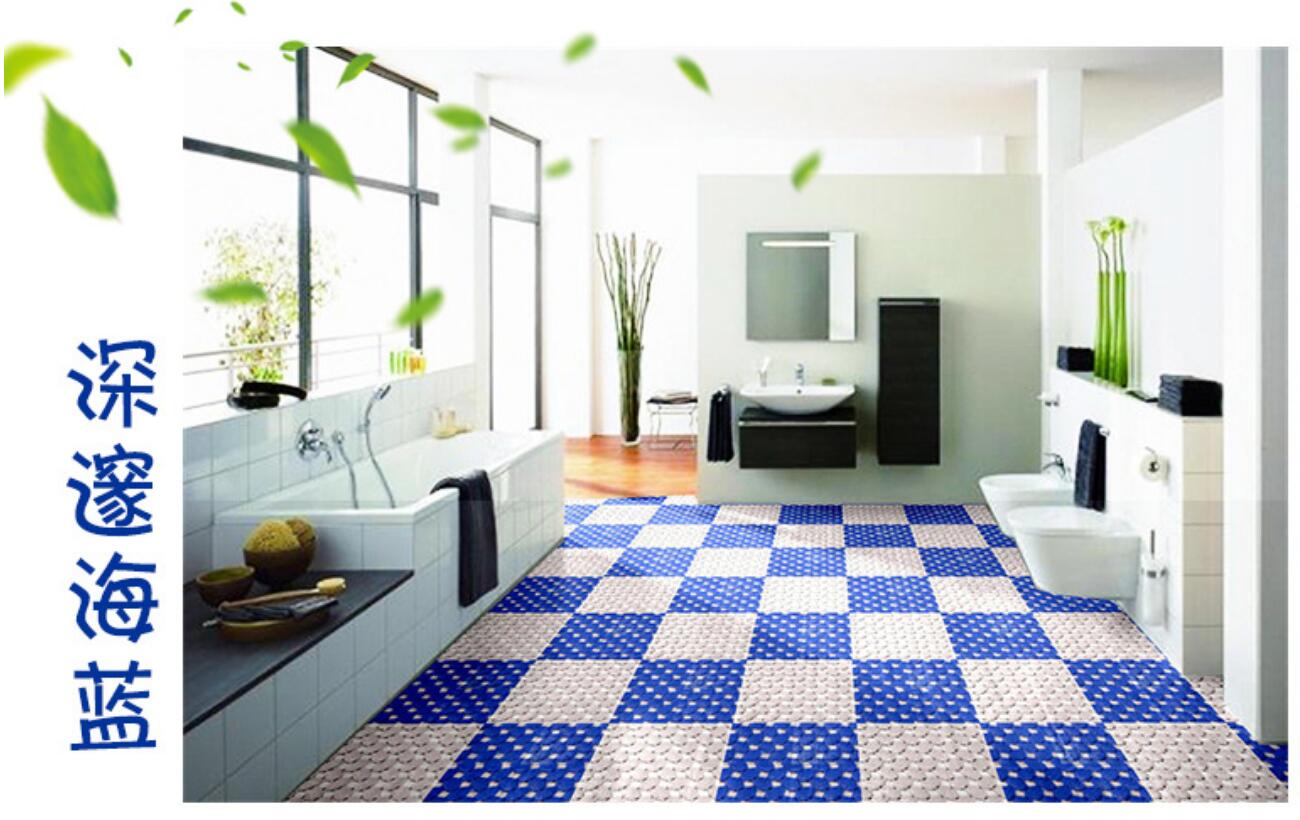 群泰 防滑地垫 游泳池浴室洗澡间全铺拼接防滑地垫20cmx20cmx25块/平方高清大图