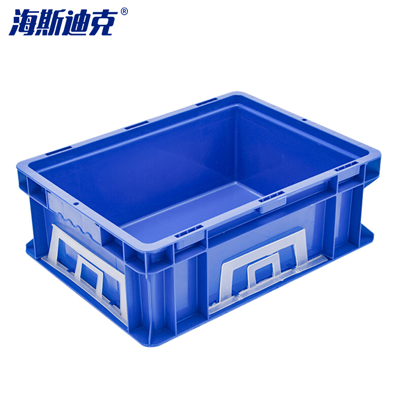海斯迪克 gnjz-155 加厚塑料零件箱 汽车配储物箱周转箱 收纳工具箱零件箱带盖运输物流箱 B箱-无盖蓝色