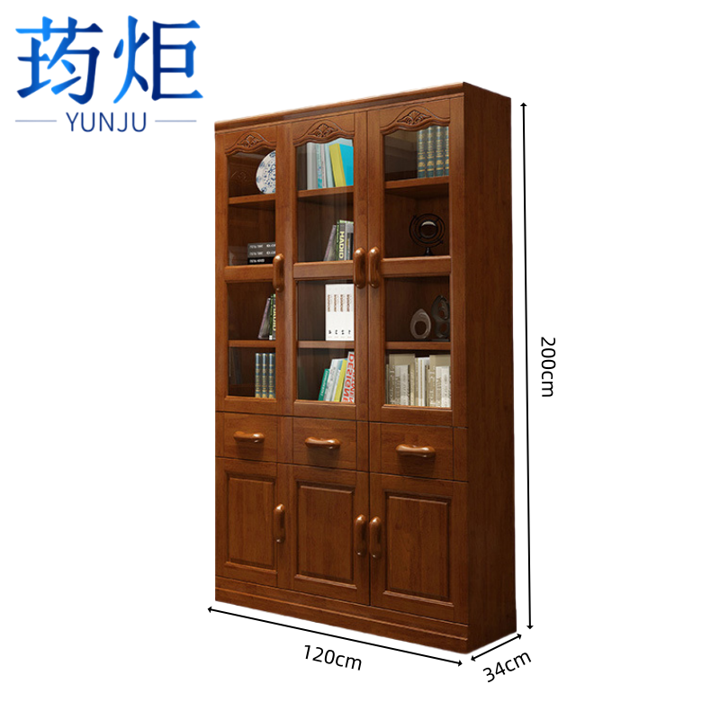 荺炬书柜 3门 台
