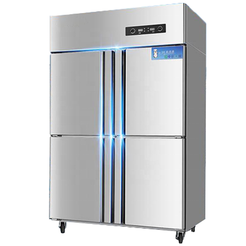 中宝四门冰箱商用厨房餐厅酒店饭店不锈钢双温冷藏冷冻立式大冰柜