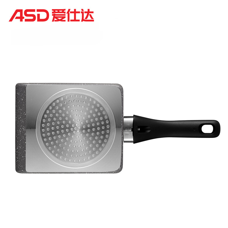 爱仕达(ASD)煎锅 18CM晶石新不粘玉子烧 麦饭石色迷你不粘锅平底锅 JL18K2WG