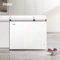 海尔(Haier)210升卧式冰柜冷柜 大冷冻小冷藏冰箱 双温储鲜双重抗菌 100h断电保护 FCD-210GHXD