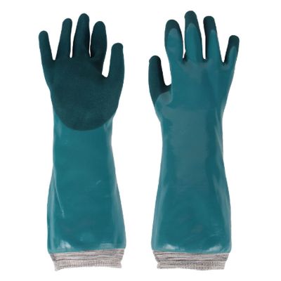 中厚[买1送1]40厘米[2双] M 加厚水产橡胶手套防水防刺滑割劳保耐磨男女化工耐油洗碗杀鱼螃蟹