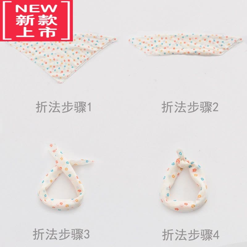 可莉允小方巾宝宝口水巾棉麻围巾春秋薄款男女童清新孩韩版儿童丝巾婴儿毛巾图片