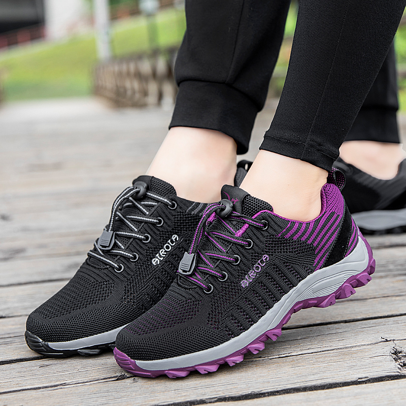 正品得知足力健身体老人鞋女春秋夏季轻便鞋透气运动网布妈妈女鞋软底