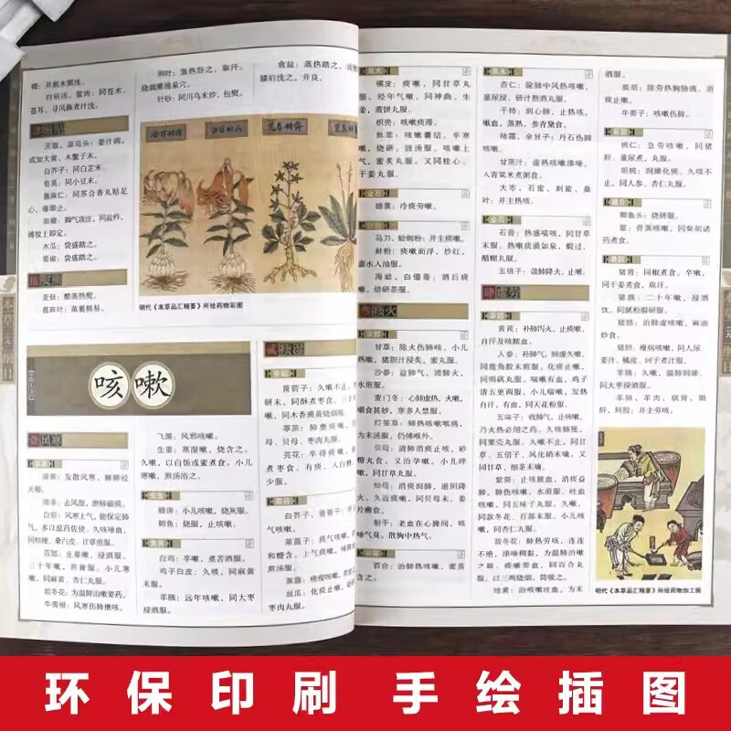老偏方 [正版]彩绘图解本草纲目原版全套 李时珍原著彩图版彩绘版 中草药大全书中医书籍配方药材医学皇黄帝内经抓配图解伤寒高清大图