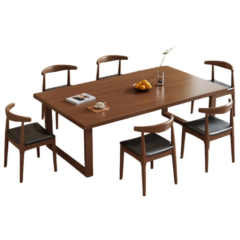 依韵珂餐桌椅+6椅160*80*75cm套高清大图