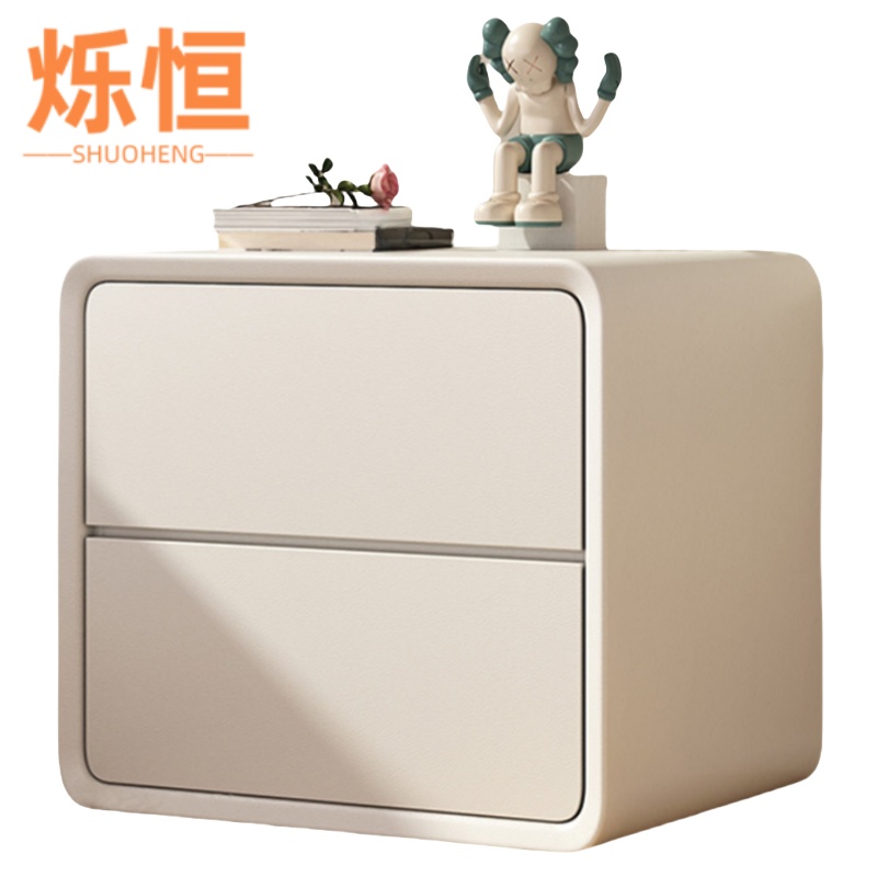 烁恒 床头柜 奶白30*40*47 个高清大图