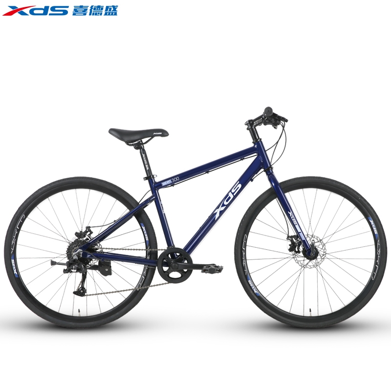 喜德盛(xds)公路车cr300平把自行车8速铝合金男女休闲健身单车