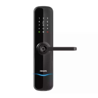飞利浦(Philips)智能门锁 π 游离执手式家庭用防盗锁可更换霸王锁体 电子锁 可挂天地钩曜石黑