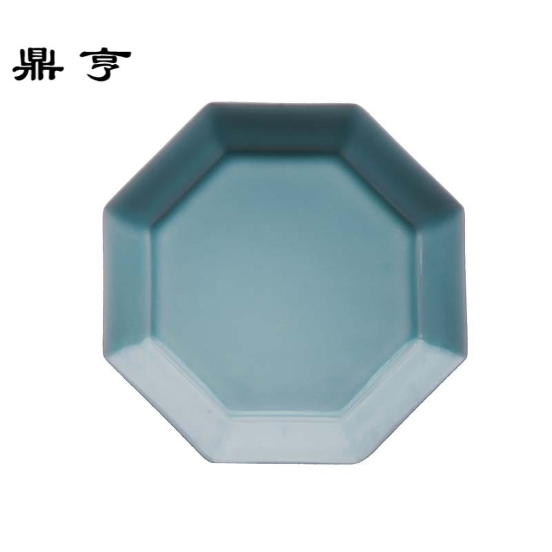 鼎亨原创景德镇高温陶瓷餐具中式创意餐盘平盘手工异形菜盘子果盘
