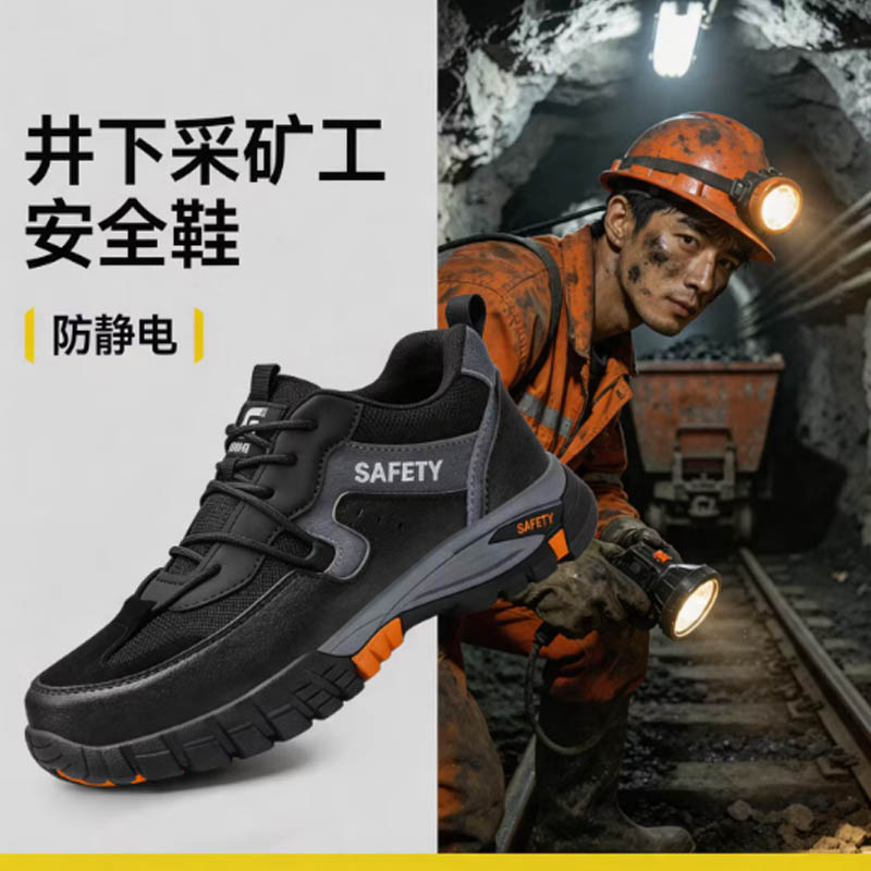 古伊萨1109A防砸防穿刺防静电劳保鞋轻便安全工作鞋高清大图