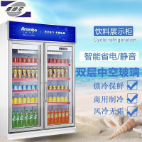 雅绅宝(Arsenbo)饮料展示柜冷藏立式冰柜商用保鲜柜超市双门冷柜水果柜风冷无霜 标准款500L[风冷无霜]