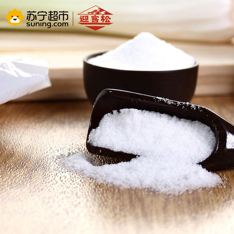 盐 迎客松未加碘精纯深井雪晶盐 300g/袋 厨房调味 食用盐
