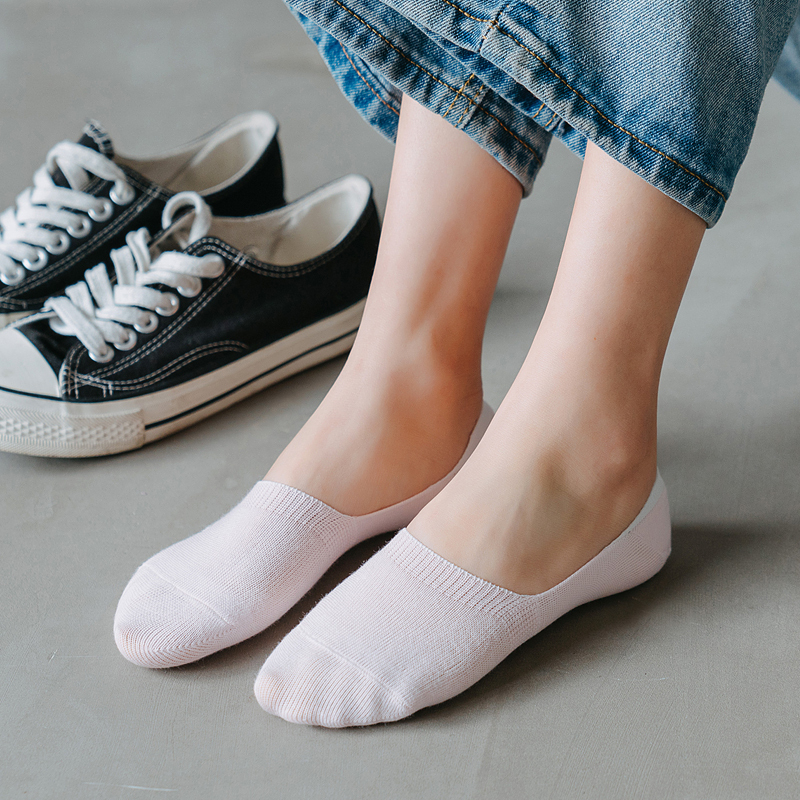 盛世尼曼船袜女夏季浅口防滑隐形袜大码女袜日系夏天薄款纯色棉袜子女