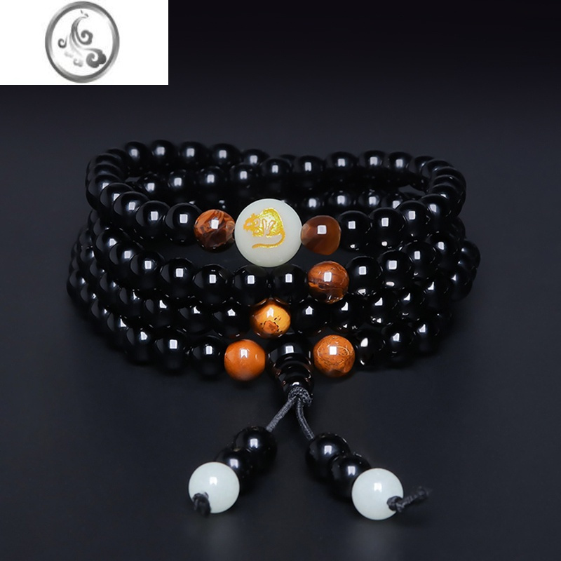 jimi手链男潮高级感个性夜光珠十二生肖男士佛珠手串男生珠子串珠首饰