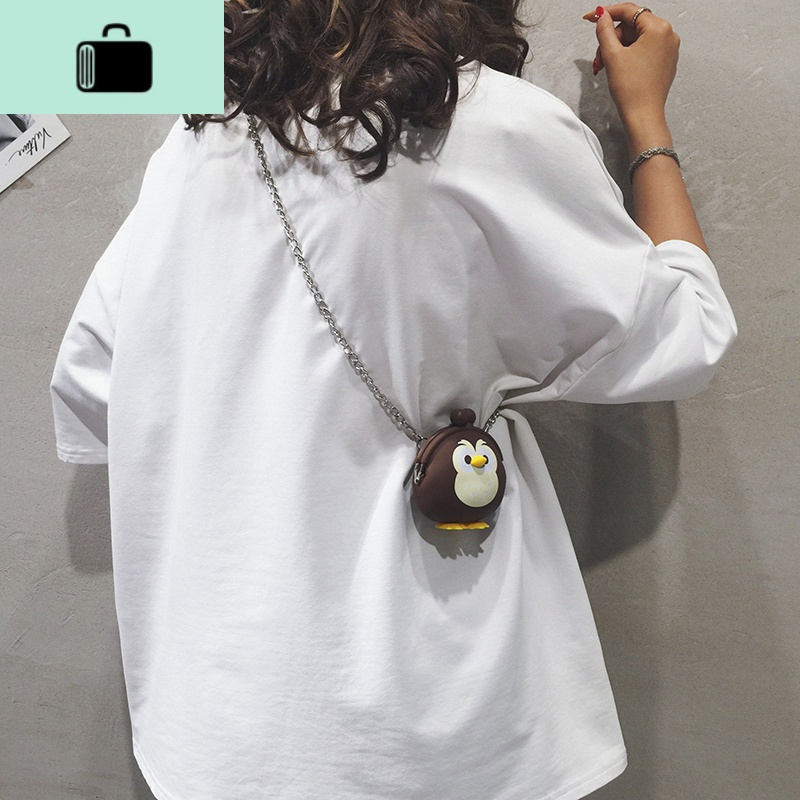 ins超火迷你小包包女2019新款百搭少女链条斜挎包可爱小猪零钱包NEW LAKE