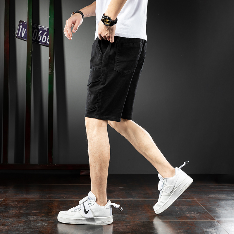 李维犀牛(LEEVIRHINO)夏季新款男士工装裤短裤男多口袋宽松潮牌中青年户外男士休闲裤男士五分裤沙滩裤男