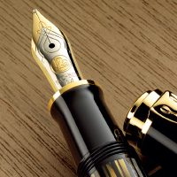 百利金(Pelikan )M401棕乌龟M400玳瑁纹墨水笔14K金尖钢笔