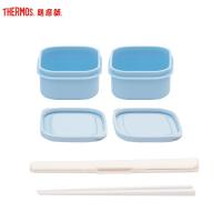 膳膳魔师(THERMOS)儿童保温饭盒宝宝辅食饭盒不锈钢内胆附带便当袋餐筷膳魔師便携便当盒 DBQ-253F