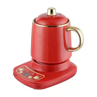 电炖杯 红色单杯不含底座-994 陶瓷 迷你生活电热杯多功能办公室养生杯煮粥桃胶电炖盅燕窝