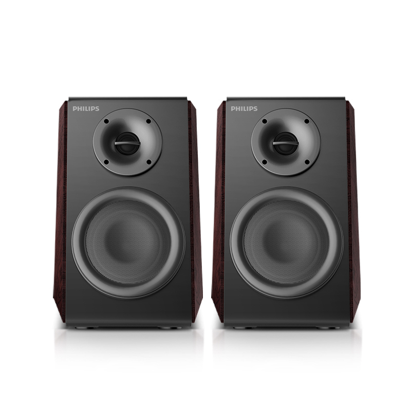 飞利浦philipsmms8000无线蓝牙电脑音箱书架式hifi20有源音箱