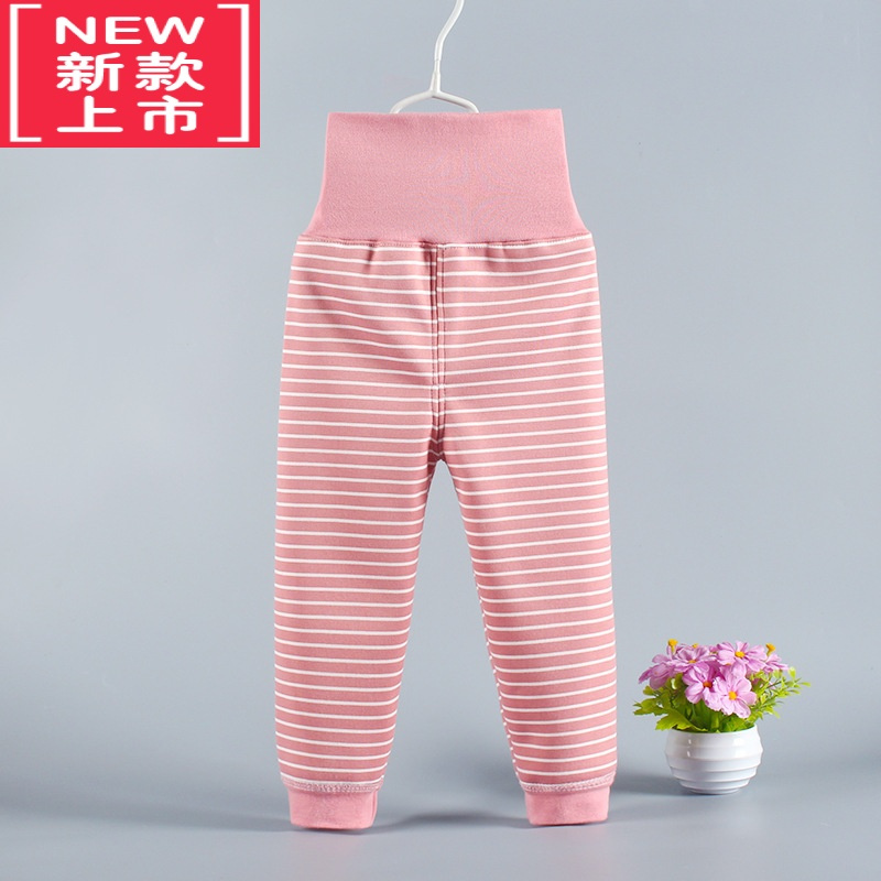 可莉允宝宝加绒打底裤秋冬婴幼儿加厚秋裤男童裤子女童高腰护肚裤保暖裤
