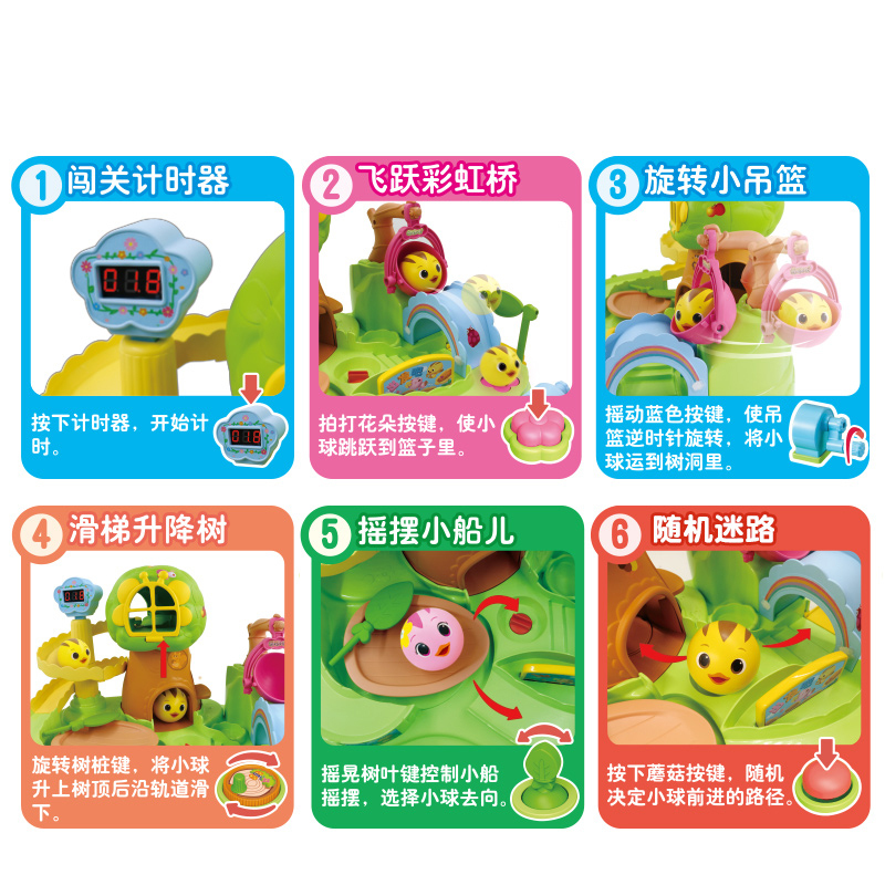 奥迪双钻萌鸡小队乐园闯关大冒险场景套装朵朵麦奇儿童过家家玩具