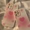 ins韩国风淡粉色爱心iPhone12promax苹果11手机壳XS/XR女7软8Plus 波点镜头 多颗淡粉爱心 [苹
