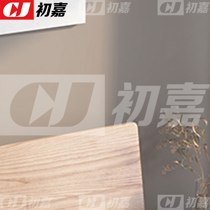 初嘉(CJ) 简约白蜡木实木床原木风单人床1.2米含两个床头柜