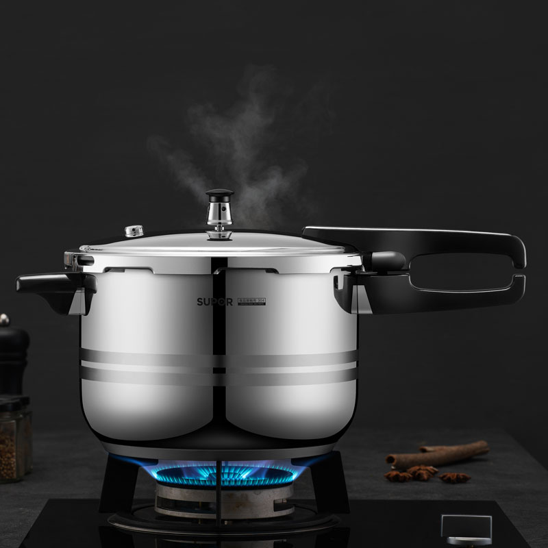 苏泊尔(Supor)好帮手304不锈钢大容量压力锅高压锅快锅双重安全易开合YS24ED燃气电磁炉通用