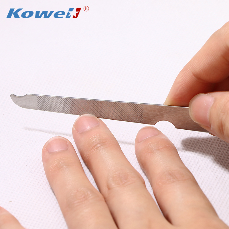 韩国Kowell指甲刀套装家用修甲美甲工具不锈钢指甲剪钳修脚刀套装黑色