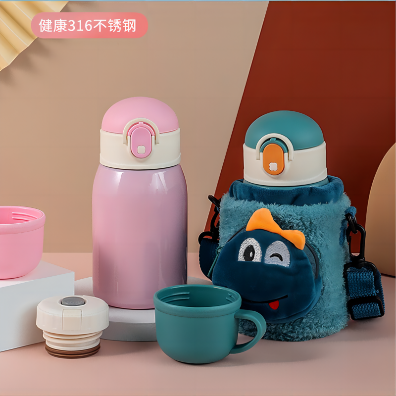厨小姐儿童保温杯三件套400ML/CXJ-ALS-8002套