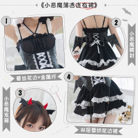 霏慕情趣内衣女暗夜魅魔漆皮束腰制服套装COS小恶魔可爱纯欲风角色扮演女仆装性感蕾丝激情火辣诱惑夫妻房事调教制服成人用品