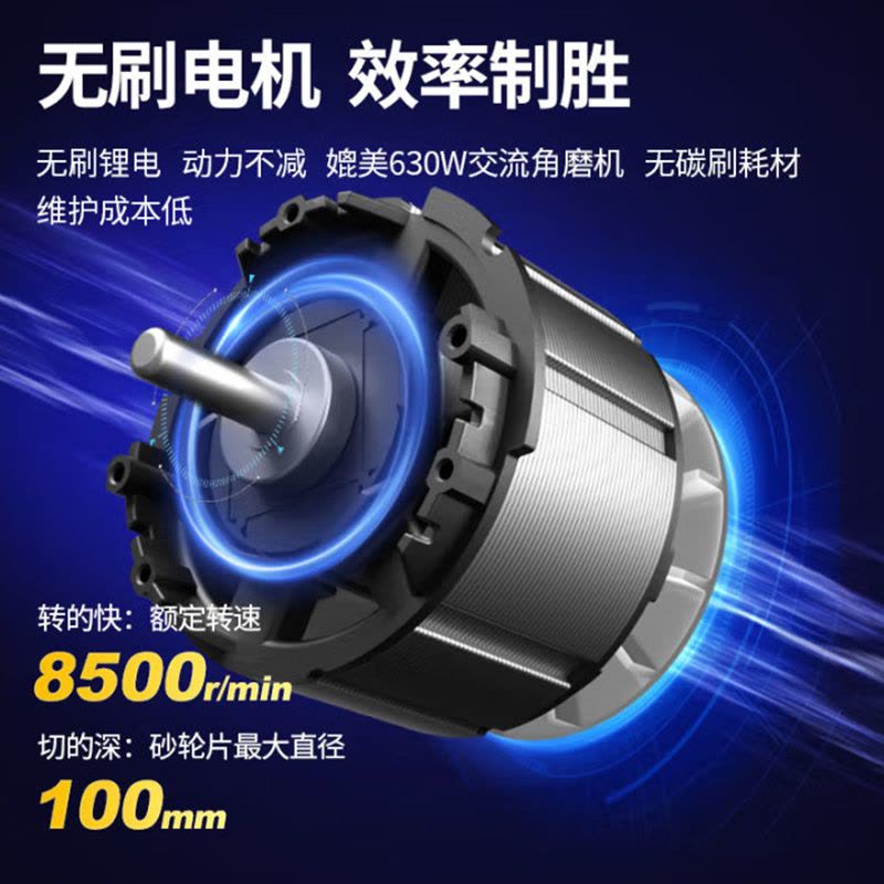 东成 20V充电式无刷角向磨光机 DCSM03-100(E型)两电一充图片