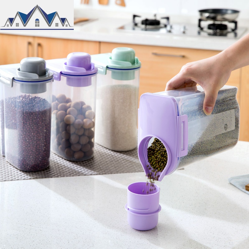 厨房塑料密封罐粮食储存收纳盒食品茶叶储物罐杂粮罐子米桶 三维工匠高清大图